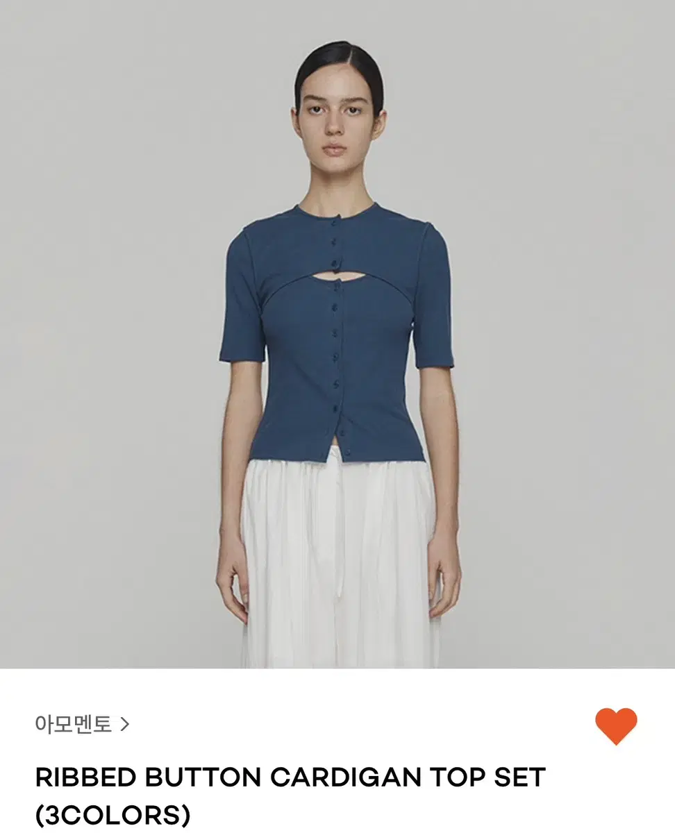 トップス AMOMENTO RIBBED BUTTON CARDIGAN TOP SET 24春夏 RIBBED BUTTON CARDIGAN TOP SET – SEPTIÈME